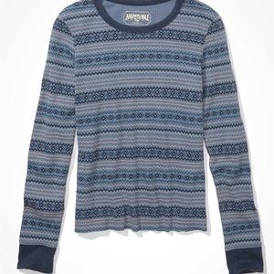 AMERICAN EAGLE WAFFLE LAYERING TEE